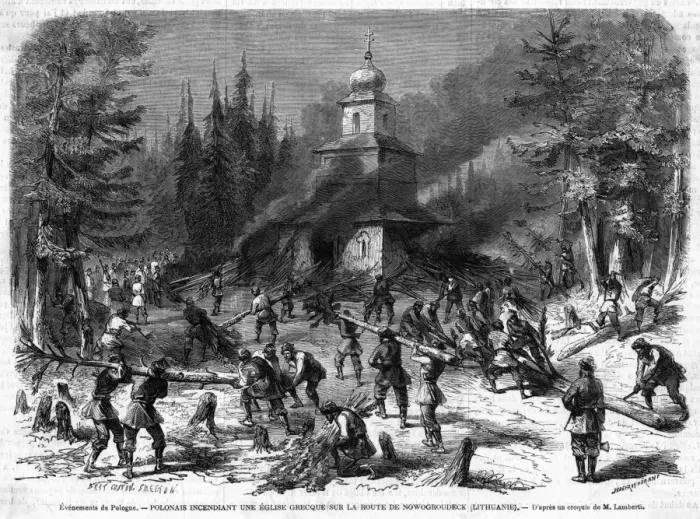 Framed Print : Greek Church Burned