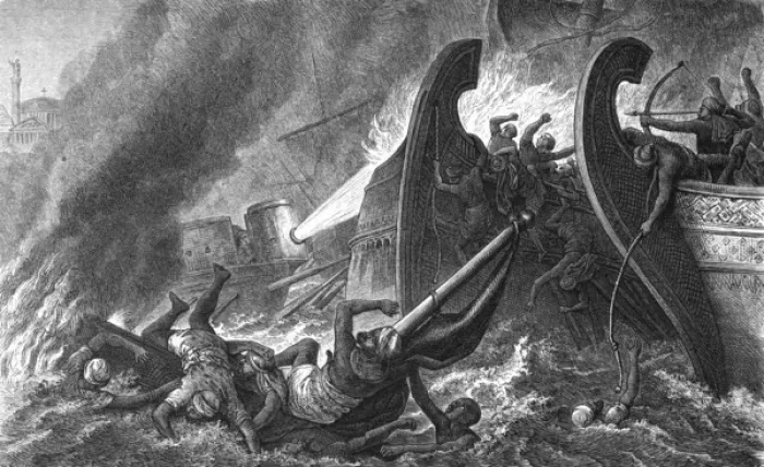 Framed Print : Greek fire ship Framed Print : Greek fire ship