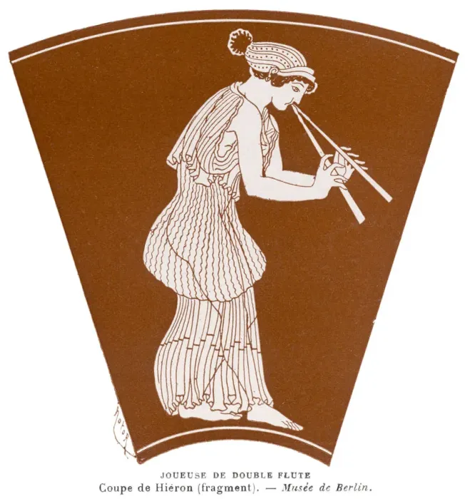 Framed Print : Greek Flute Player Framed Print : Greek Flute Player