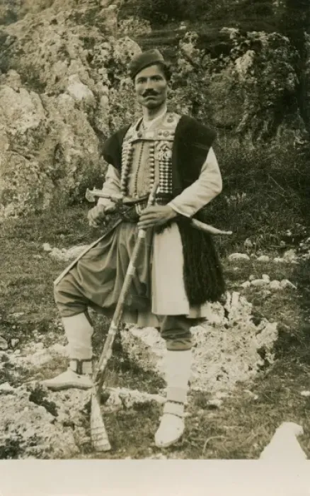 Framed Print : A Greek Gentleman - traditional costume Framed Print : A Greek Gentleman - traditional costume