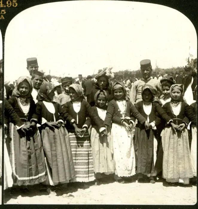 Framed Print : Greek women in traditional dress, Easter Festival, Megara Framed Print : Greek women in traditional dress, Easter Festival, Megara