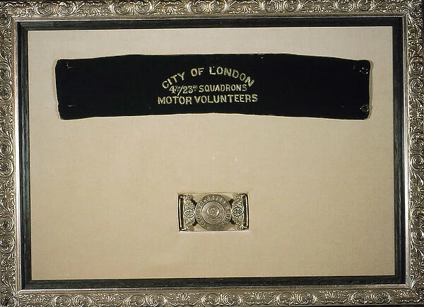 Green baize armband of City of London Motor Volunteers