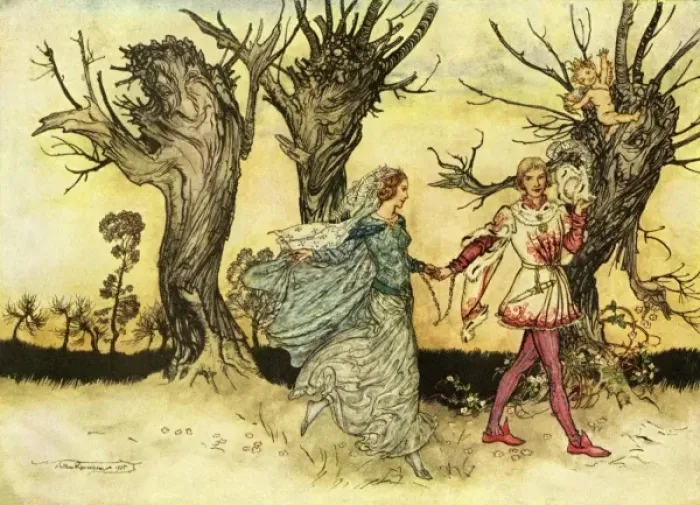 Framed Print : The Green Door by Arthur Rackham Framed Print : The Green Door by Arthur Rackham