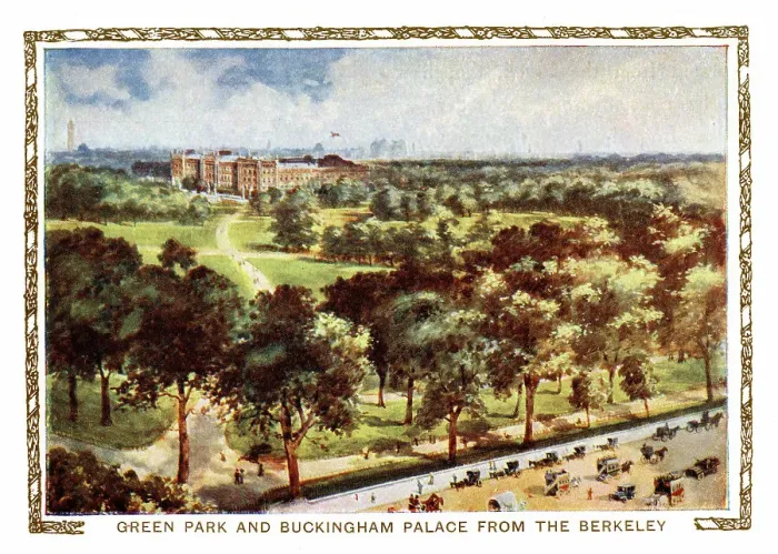 Framed Print : Green Park and Buckingham Palace from The Berkeley Hotel Framed Print : Green Park and Buckingham Palace from The Berkeley Hotel