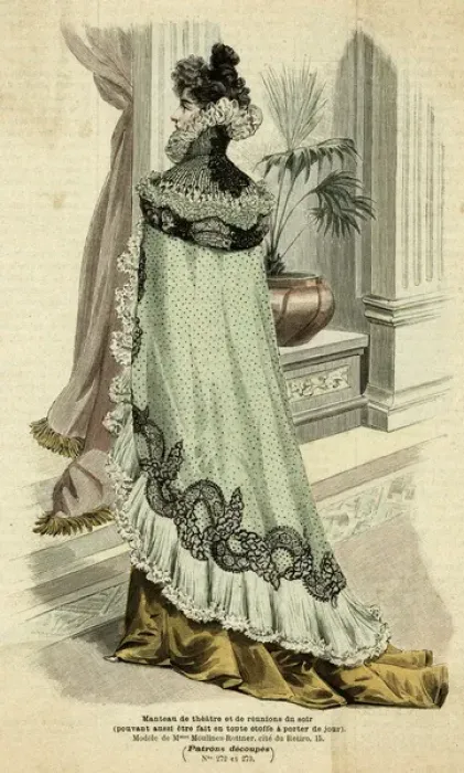 Framed Print : Green Spotted Cloak 1899 Framed Print : Green Spotted Cloak 1899
