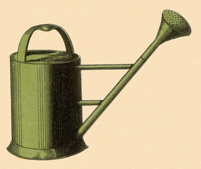 Framed Print : Green Watering Can Date: 1880 Framed Print : Green Watering Can Date: 1880