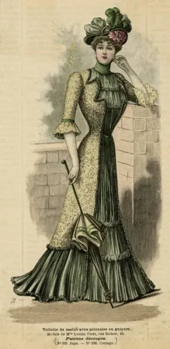 Framed Print : Green / Yellow Dress 1899 Framed Print : Green / Yellow Dress 1899