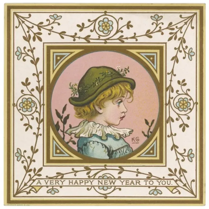 Framed Print : Greenaway Card - 1 of 2 Framed Print : Greenaway Card - 1 of 2