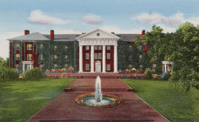 Framed Print : Greensboro College, Main Building, Greensboro, North Carolina, USA Date: 1943 Framed Print : Greensboro College, Main Building, Greensboro, North Carolina, USA Date: 1943