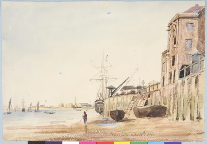Framed Print : Greenwich (1846). Moore, James 1819 - 1883. Date: 1846 Framed Print : Greenwich (1846). Moore, James 1819 - 1883. Date: 1846
