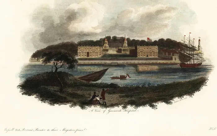 Framed Print : Greenwich Hospital, 1804