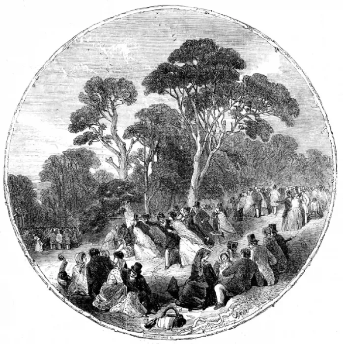 Framed Print : Greenwich Park, London, 1849 Framed Print : Greenwich Park, London, 1849