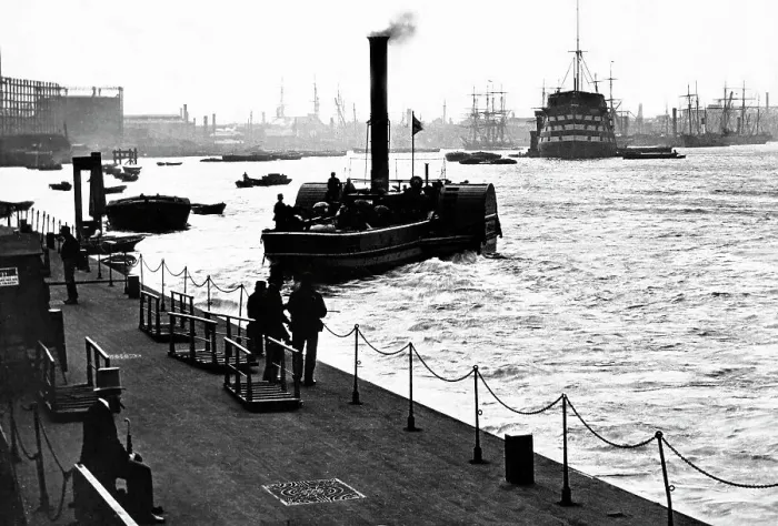 Framed Print : Greenwich Pier River Thames London Victorian period Framed Print : Greenwich Pier River Thames London Victorian period