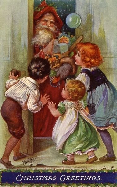 Greeting Santa Claus