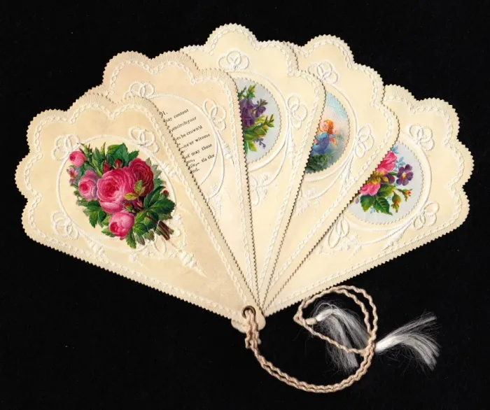 Framed Print : Greetings card in the form of a fan Framed Print : Greetings card in the form of a fan