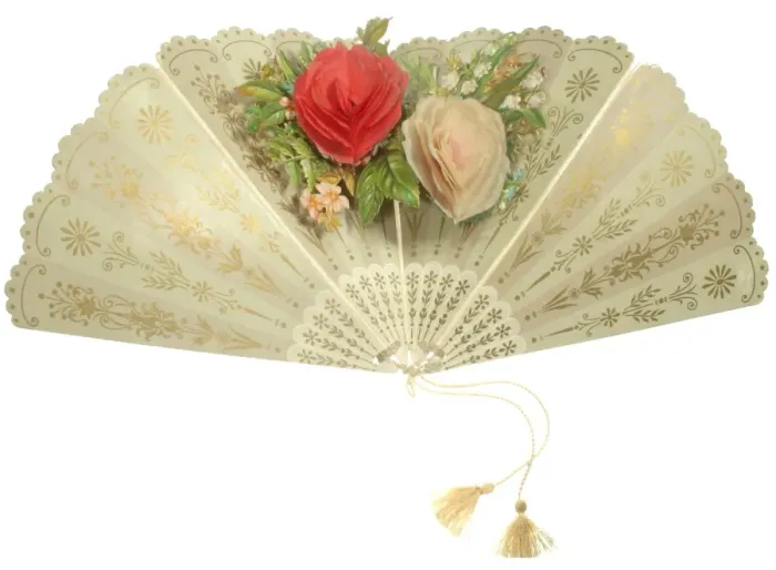 Framed Print : Greetings card in the form of a fan Framed Print : Greetings card in the form of a fan