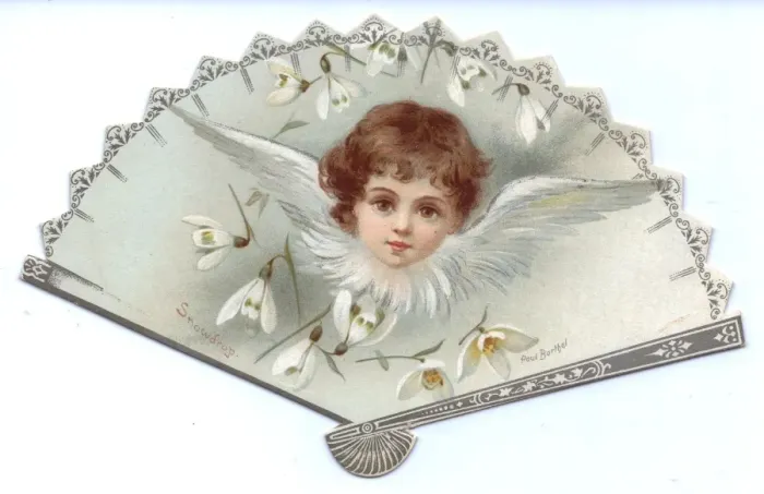 Framed Print : Greetings card in the form of a fan Framed Print : Greetings card in the form of a fan