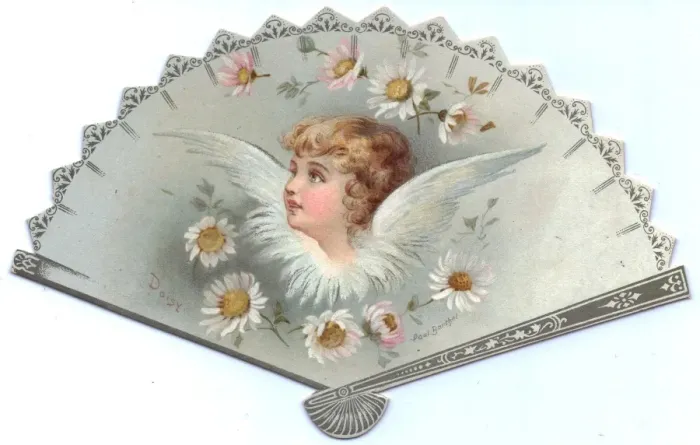 Framed Print : Greetings card in the form of a fan Framed Print : Greetings card in the form of a fan