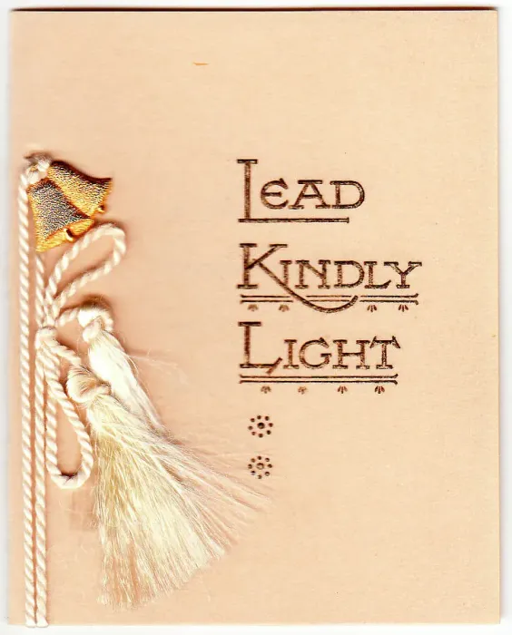Framed Print : Greetings card with golden bells, Lead Kindly Light Framed Print : Greetings card with golden bells, Lead Kindly Light