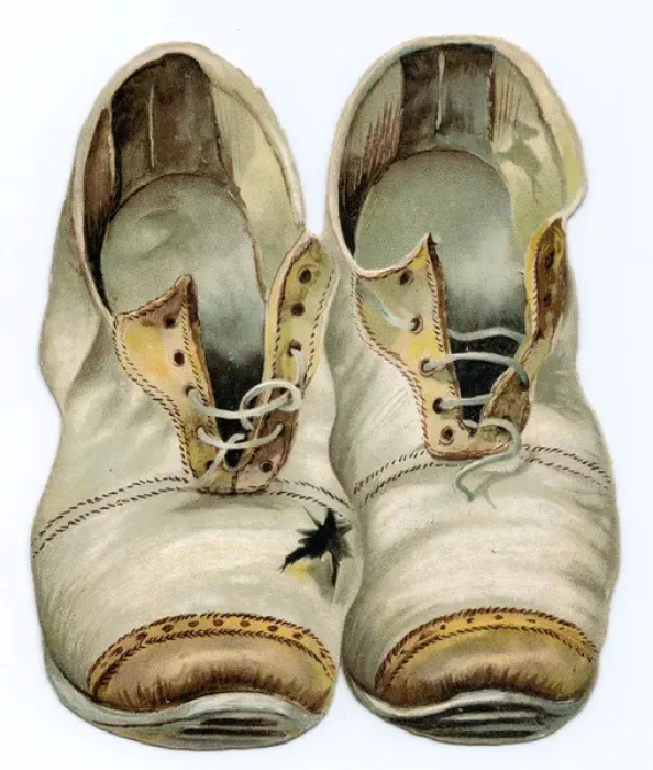 Framed Print : Greetings card, pair of shabby shoes Framed Print : Greetings card, pair of shabby shoes