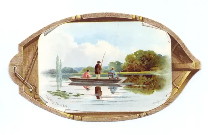 Framed Print : Greetings card in the shape of a boat Framed Print : Greetings card in the shape of a boat