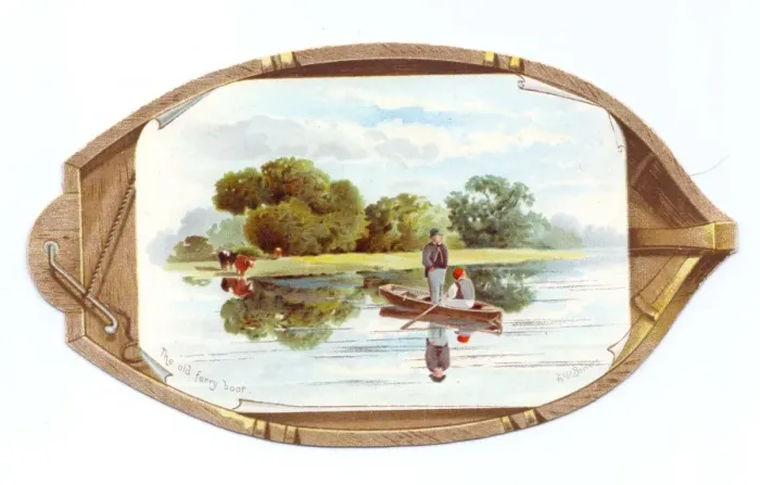Framed Print : Greetings card in the shape of a boat Framed Print : Greetings card in the shape of a boat