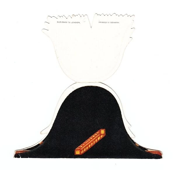 Greetings card in the shape of a cocked hat