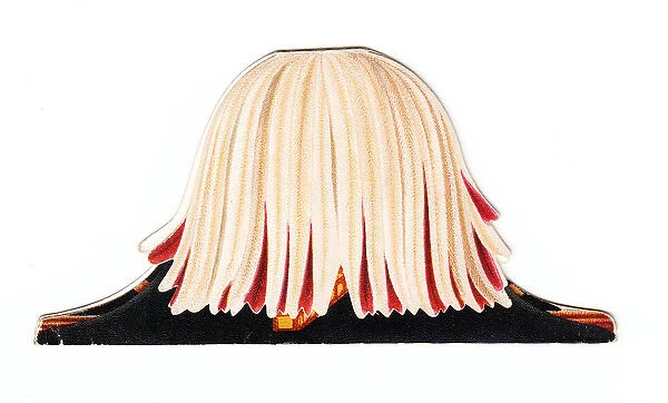 Greetings card in the shape of a cocked hat with plume