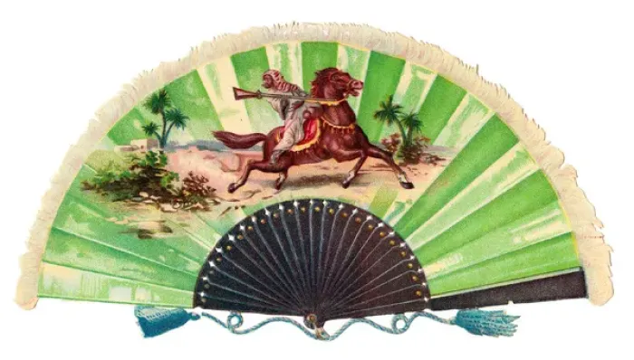 Framed Print : Greetings card in the shape of a fan Framed Print : Greetings card in the shape of a fan