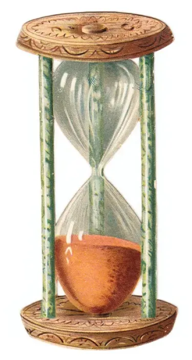 Framed Print : Greetings card in the shape of an hourglass Framed Print : Greetings card in the shape of an hourglass