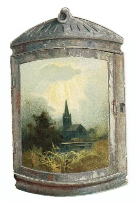 Framed Print : Greetings card in the shape of a lantern Framed Print : Greetings card in the shape of a lantern