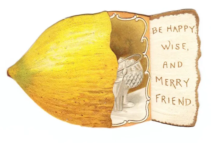 Framed Print : Greetings card in the shape of a lemon Framed Print : Greetings card in the shape of a lemon