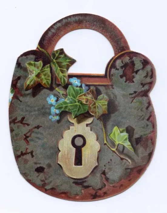 Framed Print : Greetings card in the shape of a padlock Framed Print : Greetings card in the shape of a padlock