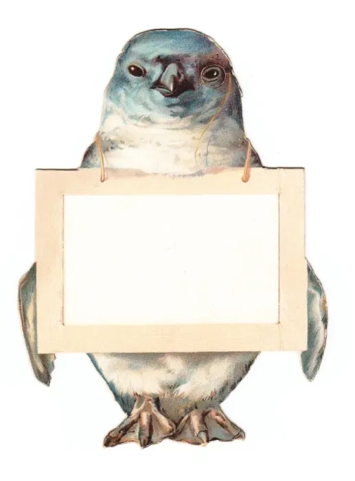 Framed Print : Greetings card in the shape of a penguin Framed Print : Greetings card in the shape of a penguin