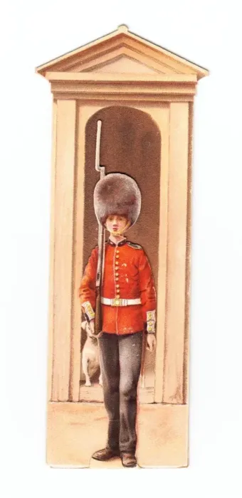 Framed Print : Greetings card in the shape of a sentry box with guard Framed Print : Greetings card in the shape of a sentry box with guard