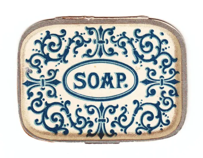 Framed Print : Greetings card in the shape of a soap dish Framed Print : Greetings card in the shape of a soap dish