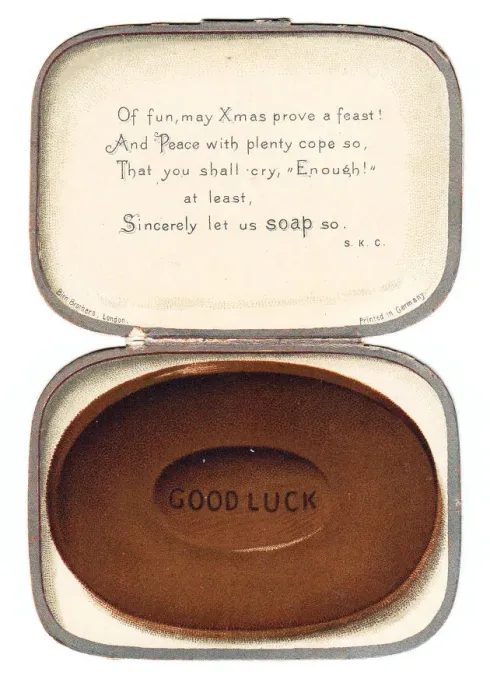Framed Print : Greetings card in the shape of a soap dish Framed Print : Greetings card in the shape of a soap dish
