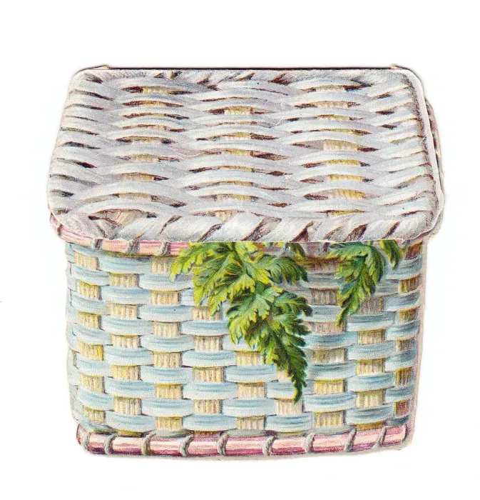 Framed Print : Greetings card in the shape of a wickerwork basket Framed Print : Greetings card in the shape of a wickerwork basket