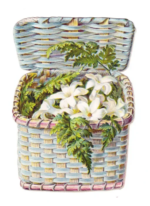 Framed Print : Greetings card in the shape of a wickerwork basket Framed Print : Greetings card in the shape of a wickerwork basket