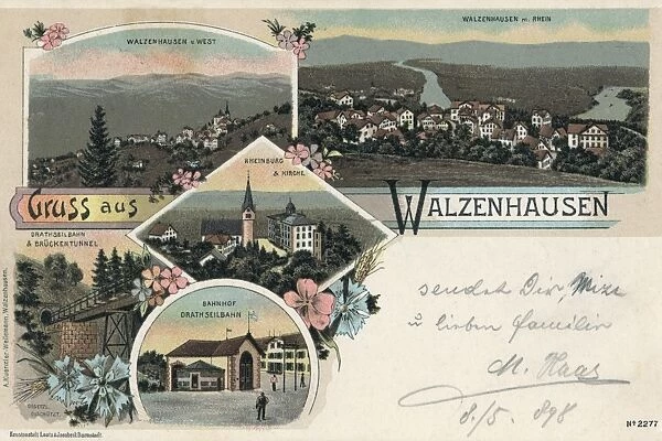 Greetings card from Walzenhausen, Switzerland