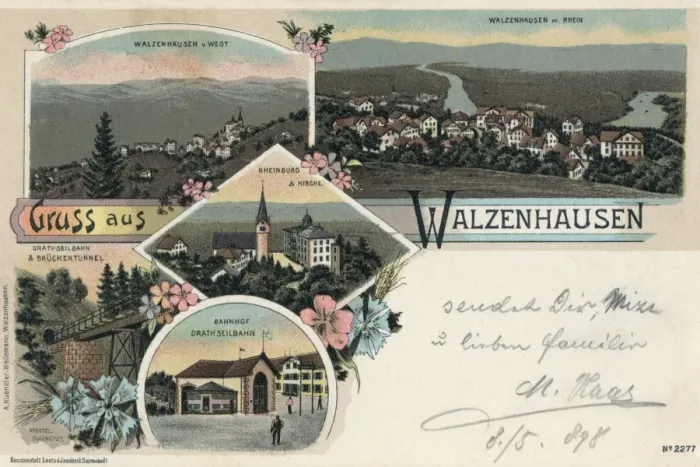 Framed Print : Greetings card from Walzenhausen, Switzerland Framed Print : Greetings card from Walzenhausen, Switzerland