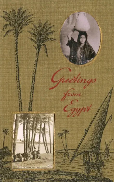 Framed Print : Greetings from Egypt - Water Carrier Girl and Donkey Drivers Framed Print : Greetings from Egypt - Water Carrier Girl and Donkey Drivers