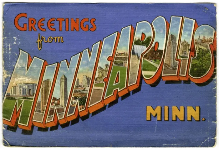 Framed Print : Greetings from Minneapolis, Minnesota, USA