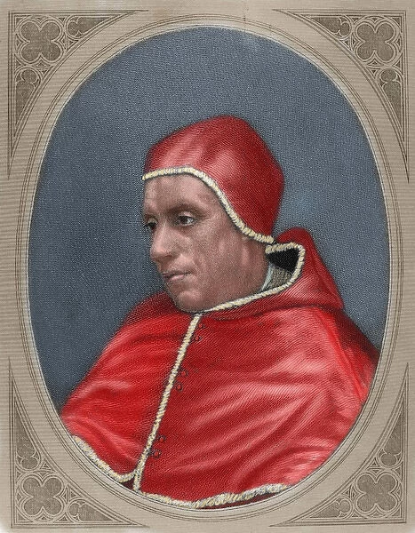 Gregory XII. Pope between 1406 and 1415. Engraving