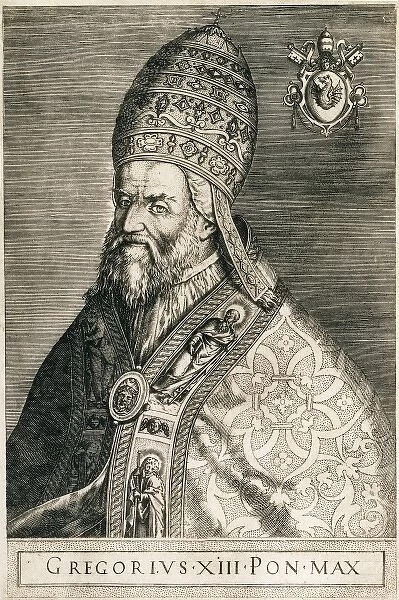 GREGORY XIII (1502-1585). Pope (1572-1585). Engraving