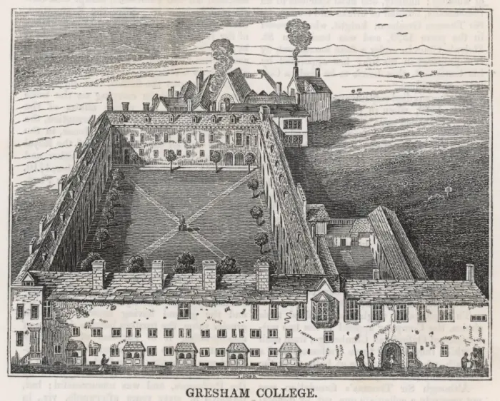 Framed Print : Gresham College 1834 Framed Print : Gresham College 1834