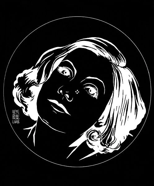 Greta Garbo, optical illusion illustration