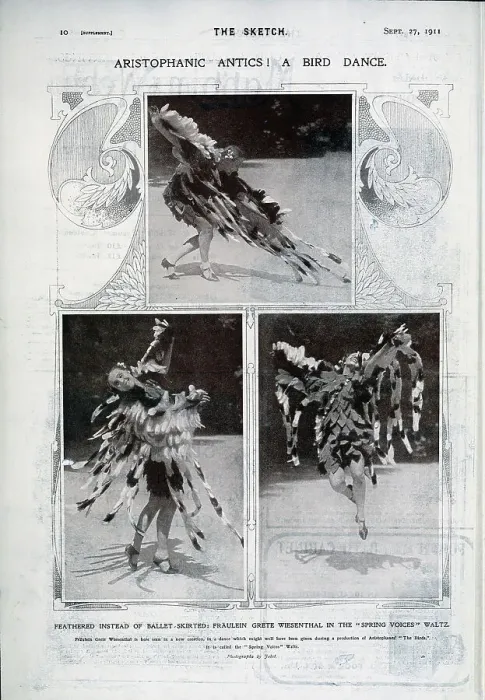Framed Print : Grete Wiesenthal, Austrian dancer, in feathered costume Framed Print : Grete Wiesenthal, Austrian dancer, in feathered costume
