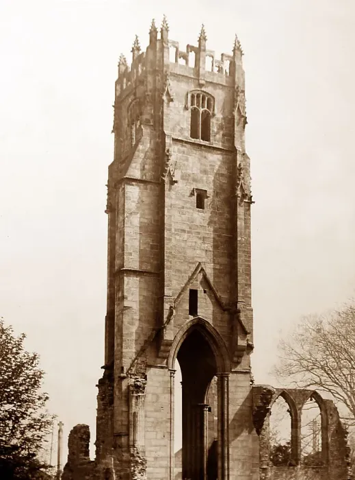Framed Print : Grey Friars Tower, Richmond in the 1930s Framed Print : Grey Friars Tower, Richmond in the 1930s