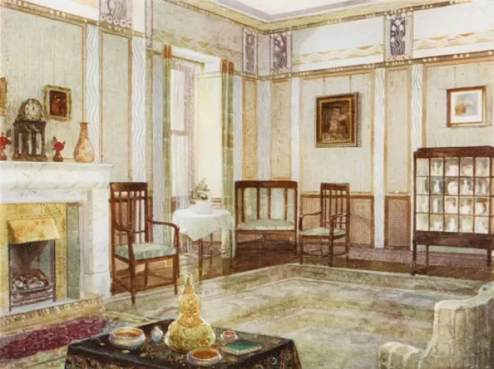 Framed Print : Grey Scheme Drawing Room Framed Print : Grey Scheme Drawing Room